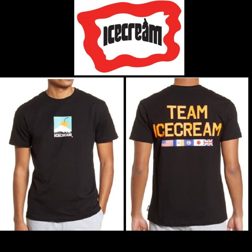 Ice Cream Black T-Shirt Team Ice Cream